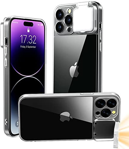 CEXHG with LED Selfie Light for iPhone 14 Pro Max Case Light up case Rechargeable Compatible-Live-Makeup-TIK Tok-Video- Selfie Illuminate for Women (Crystal Clear, for iPhone 14 Pro Max 6.7 inch)