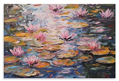 KONIEE Impressionismus Leinwand Kunst Poster Schlafende Blumen im Winter Wandposter Schlafsaal Dekor Malerei Kunst