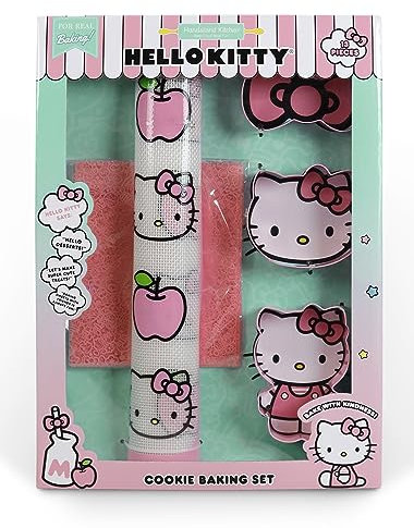 Handstand Kitchen Hello Kitty Kit de pâtisserie avec emporte-pièces, tapis de cuisson anti-adhésif et plus encore