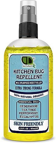 Bug Repellent with CEDERWOOD, Tea Tree, Peppermint & Eucalyptus Essential Oil (Repells Bugs Such as Flies, Ants, Wasps & Mosquitos Indoors in The Home) (50ml Spray)