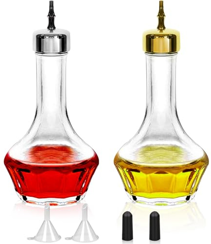 SuproBarware Bitters Bottle Set of 2 Glass Dash Bottle with Dasher Top 1.7oz Professional Bar Tool for Cocktail Great for Bartender Home Bar