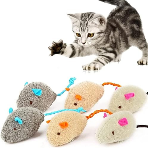 ANZONGYI 6 Pieces Catnip Toys Plush Cat Toys Simulation Lifelike Mice Cat Toys Used for Cat Kitten Pet Chewing Brand: Mnixy