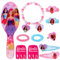 Barbie Beauty Set de 11 bijoux et accessoires pour cheveux pour fille Rose, rose, taille unique