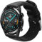 kwmobile Ersatzarmband kompatibel mit Huawei Huawei Watch GT / GT2 / GT3 (46mm) Armband - Fitnesstracker Sportarmband aus Leder mit Uhrenverschluss - Schwarz