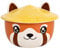 Elbenwald Roter Panda Kawaii Schale mit Deckel für Anime Fans Ramen-Bowl Müslischale rundumbedruckt 550 ml Keramik orange