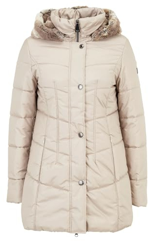 Betty Barclay Damen Outdoorjacke mit Kapuze 40, Silver Cloud