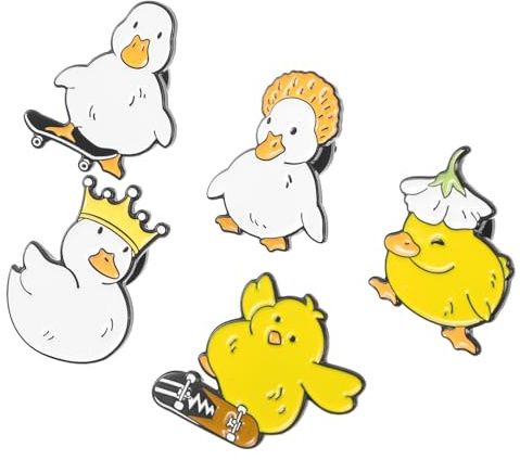 PACKOVE Kleine Legierungs Anstecknadeln Enten Stil Bunte Cartoon Broschen Für Kleidung Rucksäcke Und Hüte