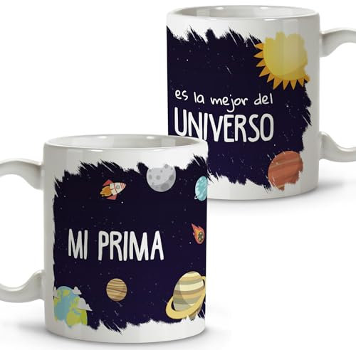 LolaPix Taza de Té y Café Con Mensaje - Regalo Para Primas - Cerámica 330 ml