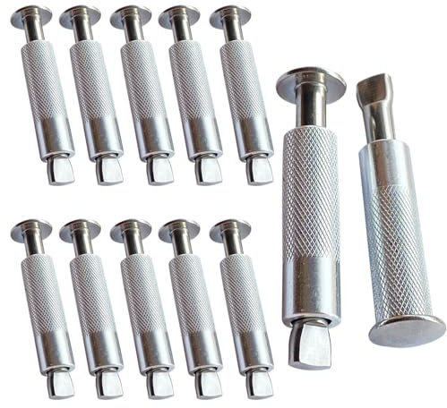 Verankerungsschrauben für Poolabdeckung 14stk Versenkbare Bodenanker Pool 16 x 65mm Ankerschraube für Plane Ankerschrauben 100% Edelstahl (Stahl-Aluminium) (14)