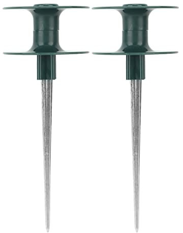 2Pcs Hose Guide Spikes,Abs Zinc Alloy Water Pipe Guide Wheel Garden Hose Guide Holder Plant Watering Spike Garden Hose Guiding Nail Decorative Plant Bracket for Garden Yard