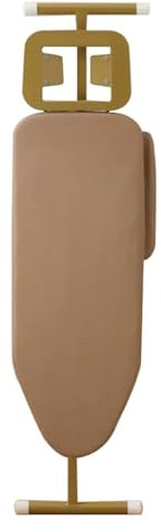 LMXRYPD Ironing Board with Eight Levels of Adjustable Height, Iron Board with Movable Sleeve Pillow, Ironing Board Full Size, Home Foldable(Gold,123.5cm/48.6in)