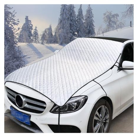 Adunsiaoto Copertura Parabrezza Autos, Copri Parabrezza per Auto Inverno, Coperture Pieghevoli del Parabrezzas, Protezione Parabrezza Antighiaccio, Protezione Antineve Autos, Accessori Autos