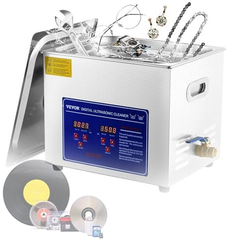Lakenbroade Ultrasonic record cleaner Vinyl Record Cleaner: 40 kHz Vinyl Record Cleaning with Automatic Drying, Vinyl Record Cleaning Kit with Filters