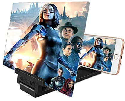 KFETCN Screen Magnifier, Foldable Phone Stand With Screen Amplifier, 3D Mobile Phone Magnifier Projector Screen For Movies, Videos, And Gaming Gadgets Tech Gifts For Men