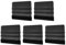 QUARKZMAN 5 Piezas de Espátula de Vinilo, Herramienta de Aplicación de Vinilo con Borde de Fieltro, Espátula de Plástico de 4 Pulgadas para Película de Vinilo de Coche, Negro, Rectangular