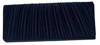 Leslii Clutch Handtasche Damen-Tasche Festlich Hochzeit Abschlussball Tasche (Elegant Blau)