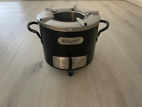 Raketenofen, Edelstahl, Holzofen, Camping, Ascheschublade, tragbar und leicht, für Grillpfannen und mehr, Verbrennungseffizient und Rauchfrei, Kochen und Heizen, Rocketstove, Outdoor Ofen, Stove