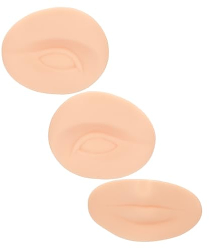 WOONEKY 3-in-1 Silikon Make up Übungshaut 3d Hautfarbe Tattoo Praxisboard Für Augenbrauen Tattoo Training Permanent Make up Zubehör