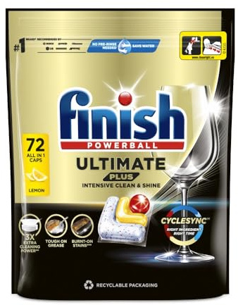 FINISH Ultimate Plus All in One Lemon dishwasher capsules 72 pcs