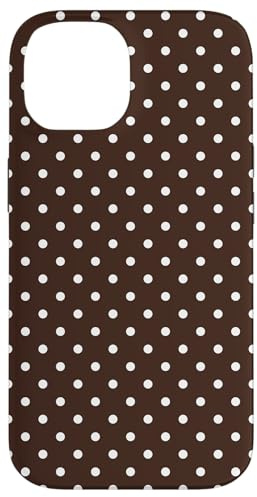 Polka Dots Braun Weiß für Frauen und Mädchen gepunktet Hülle für iPhone 14