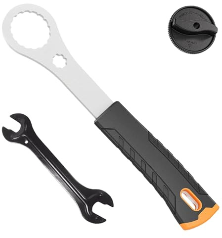 Herramienta para bicicleta Centerlock, llave de pedalier para bicicleta con llave Centerlock, con 2 adaptadores y 1 herramienta de cubierta de manivela, compatible con Shimano/Hollowtech II/BB9000