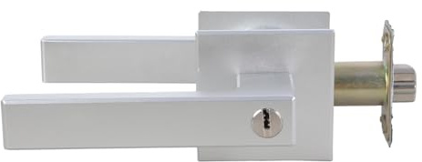 Set per porta d ' ingresso con chiave uguale, maniglia con catenacci, serratura in alluminio, facile da usare per uso anteriore esterno Maniglia nera