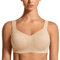 SYROKAN Reggiseno Sportivo Donna Sostegno Forte con Ferretto Imbottito Senza Rimbalzi Taglie Forti Beige 4D