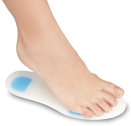 Soles, Silikon Schuh Einlegesohlen Paar Orthopädische Unterstützung für Gehen Laufen und Fitness Weiches bequemes hypoallergenes Design, Durchsichtig