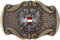 Paeceioni Metall Bundesadler Wappen Gürtelschnalle: Landeswappen - Trachten Gürtel-Schliesse 40 mm, Gelb, Klassisch, BUCKLE, Bügel, Mode/Trachten