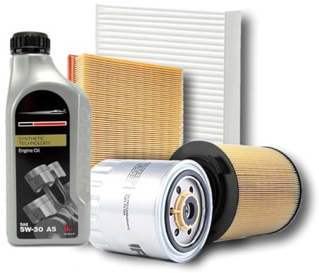 Kit tagliando auto, kit quattro filtri e 5 litri olio motore Synth 5W30 (PR10080/19)