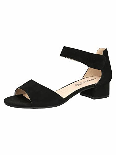 Caprice Damen 9-9-28212-28 Heeled Sandal, BLACK SUEDE, 37.5 EU