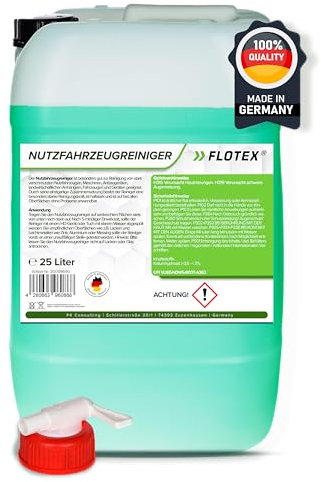 Flotex - Hochwirksamer Nutzfahrzeugreiniger 25L | Effektiver Reiniger für Nutzfahrzeuge| Profi Reiniger für LKW, Wohnmobile und Caravan I Idealer Landmaschinenreiniger