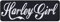 HARLEY GIRL Aufnäher Harley Aufbügler Biker girl Patch Motorrad Bügelbilder Geschenk für Motorradfahrer Applikation für Jacke/Weste/Jeans/Motorradkoffer | 100x35mm