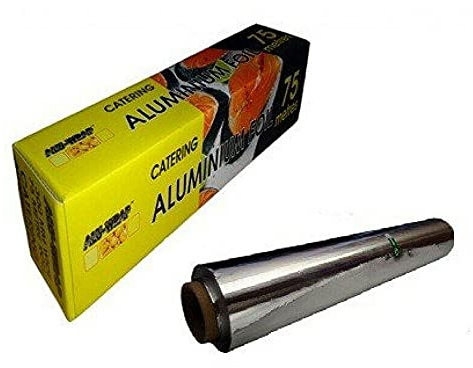 Aluminium Foil Roll - 450mm x 75m (2 Pack) - Food Service Catering Kitchen Foil Wrap - Great for Baking, Cooking, Grilling & Much More