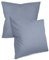 npluseins unifarbene Kissenbezüge im Doppelpack und dezentem Design 1154.1498, ca. 80 x 80 cm, Jeansblau