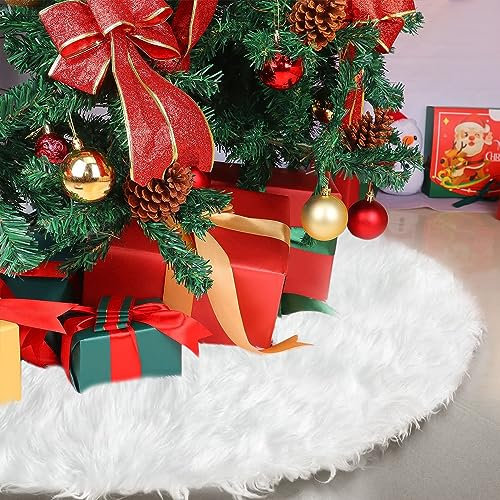 Tappeto Albero di Natale, Copri Base Albero Natale, Gonna Albero di Natale, Facile da Pulire e Riutilizzabile,Falda de árbol de Navidad (90cm)