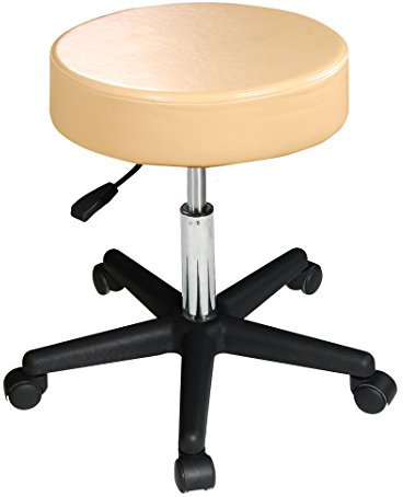 Master Massage Non-Costco Rollhocker Drehhocker Arbeitshocker Praxishocker Kosmetikhocker Hocker-Creme, Beige