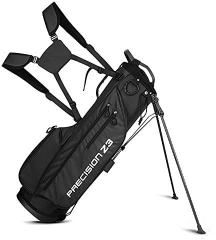 Yclty Golftasche Ständerbag mit Riemen und Ständer, Golf Cartbag Standbag Carry Trolley Bag - Schwarz/Blau/Grau