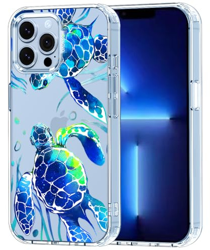 MOSNOVO Funda iPhone 13 Pro MAX - Carcasa de TPU+PC Transparente, Delgada, [protección contra caídas de 6,6 pies/antidesprendimiento] - Tortugas Marinas