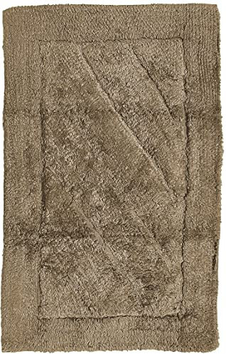 HOME ZEN HOUSEHOLD LINEN tappeto da bagno art. tenero morbido e folto assorbente con antiscivolo sotto vasca doccia lavabo lavandino bidet e wc water toilette 100% cotone (70X140 CM, TORTORA)