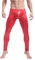 BaronHong Herren Kunstleder Enge Hose Mann Night Club Metallic Leggings Lange Hose(rot,S)
