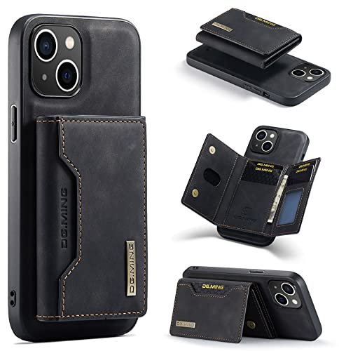 ZCDAYE Hülle für iPhone 11 mit Kartenhalter, Hochwertig Leder iPhone 11 Handyhülle Handytasche Stabil Schutzhülle Case iPhone 11 (6.1 inches), Schwarz