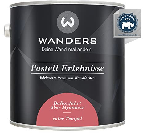 Wanders Erlebnisse Peinture murale mate élégante pour meubles de cuisine et meubles 2,5 l – Temple rouge/bordeaux clair – Peinture à la craie pour meubles de cuisine et autres – Haute opacité –