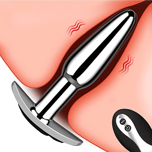 TDLPlus Anal Vibratoren Analplug mit 10 Vibrationsmodi und Fernbedienung Metall Buttplug Dildo Vibratorstarb Prostata Stimulator Vibrator Sexspielzeug für Männer Frauen Paare