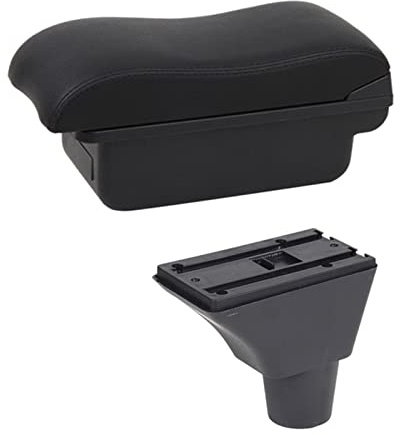 Armlehnenbox Zentralinhalt Aufbewahrungsbox Car-Styling Dekoration Mit Getränkehalter USB Zubehör Für Seat Für Ibiza 6j 6L (Color : B2 Black Line)