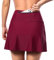 SECXEO Fahrradrock Damen Gepolstert Gel 5D Radlerhose, 2-in-1 Kurz Hose Radrock Damen, Fahrrad Frauen Hosenrock mit Tasche und Hoher Taille, Fahrrad Skort Damen mit Innenhose, Rot L