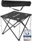 Kirkjubøur® Solkatt Faltbarer Campingtisch Klapptisch 58x58 x51 cm mit Getränkehalter für Picknick Camping Reisen (Schwarz)