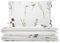 MUMLA - Bettwäsche 155x220 cm, 100% Baumwolle, 3-teiliges Bettwäsche mit Blumenmuster - 1x Bettdeckenbezug + 2X Kopfkissenbezug 40x80 cm mit Reißverschluss, Zertifikat Oeko-Tex.