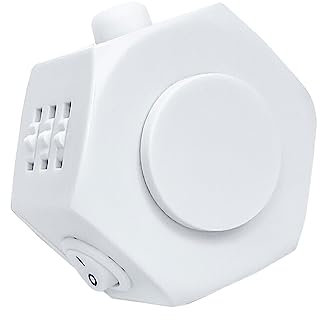 wisoolkic Zauberwürfel, tragbar, einfarbig, stilvoller Ersatz, sechseckig, leicht, 7 in 1, Schüler, Stressabbau, Spielzeug, Geschenk, Weiss