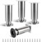 4 Pieds de Meubles réglables Pieds de Meuble en Acier Inoxydable brossé Capacité de Levage 250 kg Hauteur 150 mm, Pieds de Support en métal brossé Pieds de canapé Pieds de Table en Métal,Argent